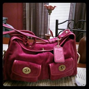 Coach suede shoulder bag NWOT